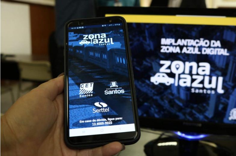 Zona Azul digital começa funcionar em Santos